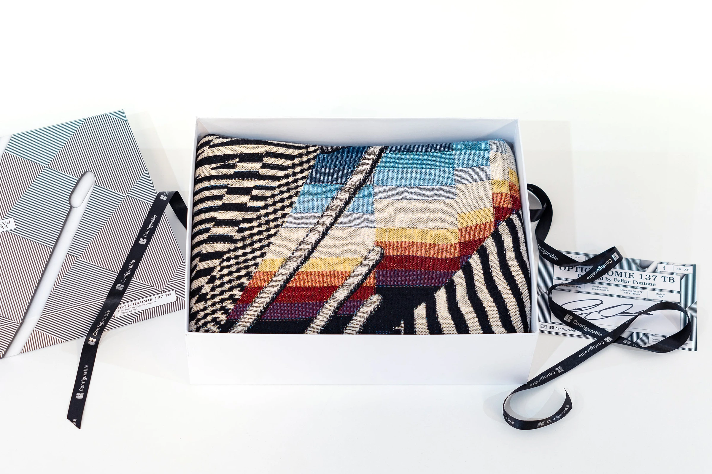 'OPTICHROMIE 137' Throw Blanket — 3